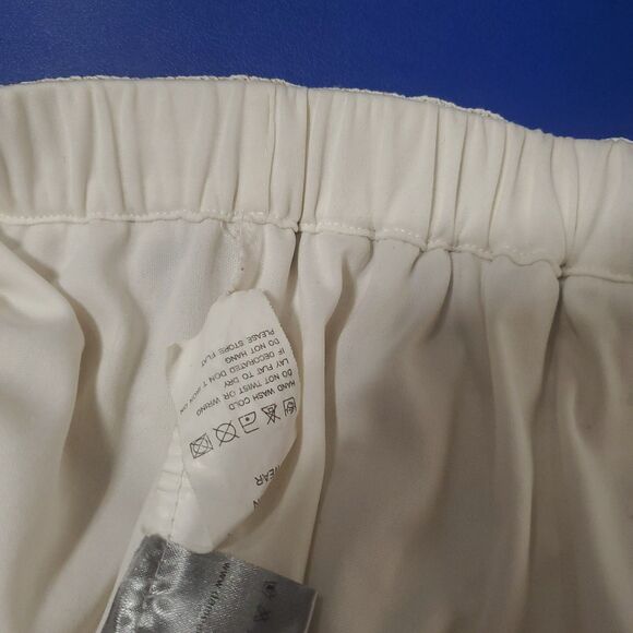 Damee Crocheted Ivory Midi Skirt Bohemian Style w/Elastic Waist Size 3X Lined - Picture 4 of 8